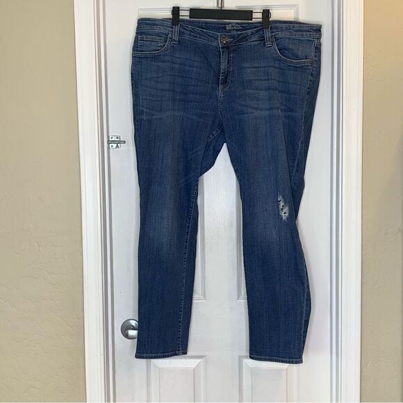 Kut From The Kloth Skinny Distressed Jeans Size 20W - Picture 8 of 11
